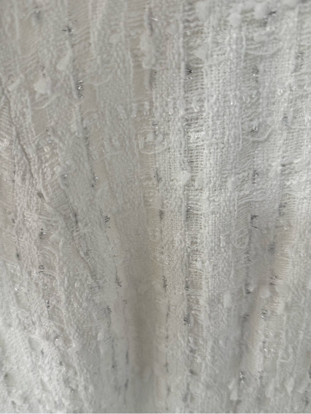 Walter Baker White Tweed Mini Dress with Gold Buttons - Picture 5 of 5